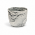 Handmade Porcelain Coffee Cup | MK Studio | Gray Wave