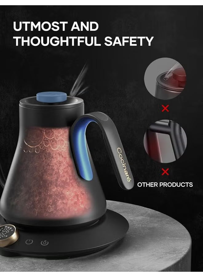 Cocinare FLOW M9 Artisan Gooseneck Electric Kettle – Rainforest