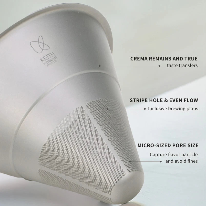 KEITH Titanium Ti3612 Pour-Over Coffee Kit
