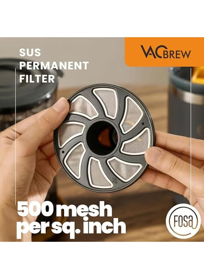 FOSA VacBrew Ultimate Hot & Cold Brew Vacuum Coffee Maker with SUS Travel Mug 500ml