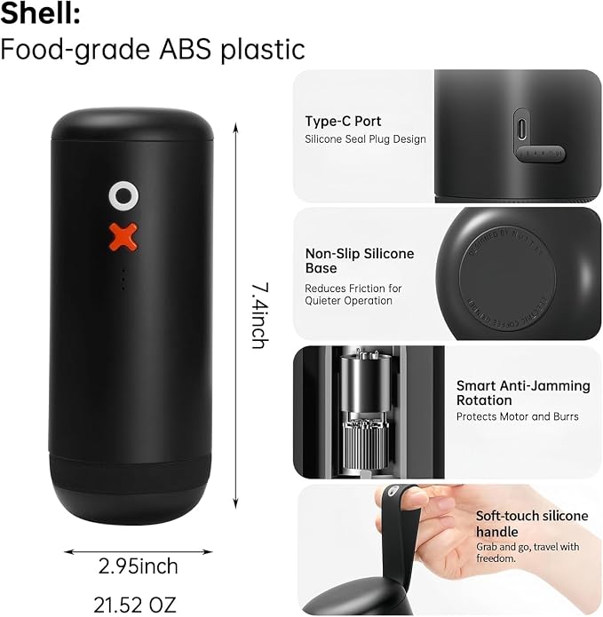 NUTTII OX Portable Electric Coffee Grinder