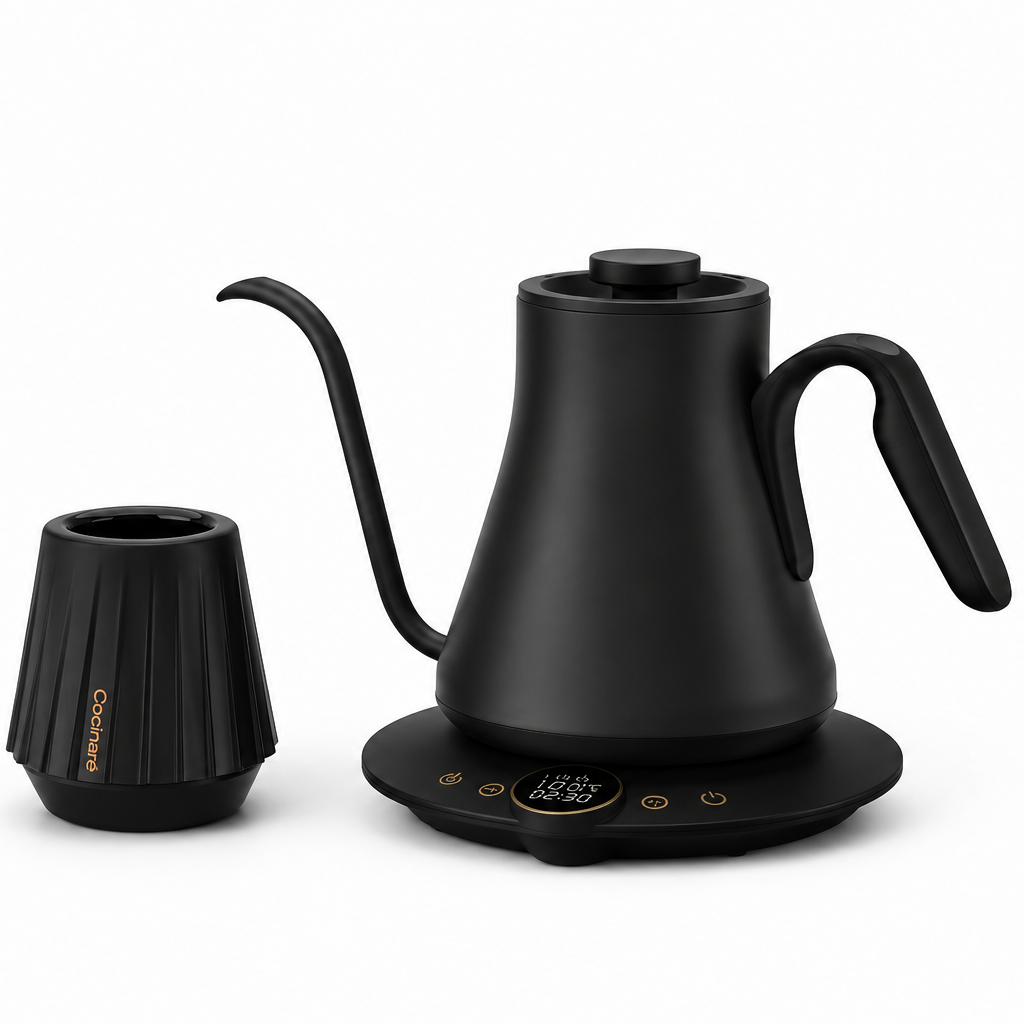 Cocinare Black Barista Bundle – FLOW B9 Kettle & Ceramic KissCup
