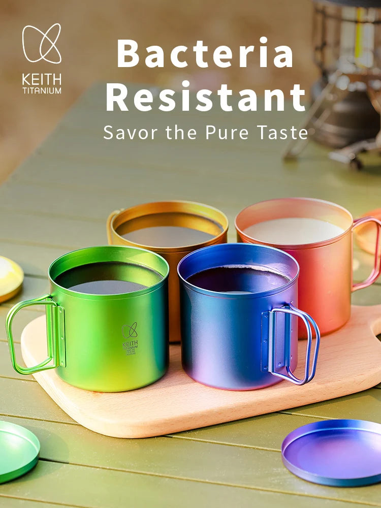KEITH Titanium Radiant Spectrum Cup with Handle 400ml