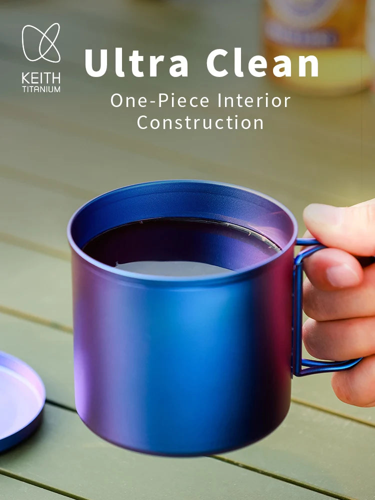 KEITH Titanium Radiant Spectrum Cup with Handle 400ml