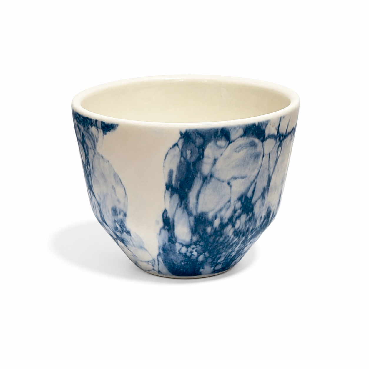 Handmade Porcelain Coffee Cup | MK Studio | Blue Wave