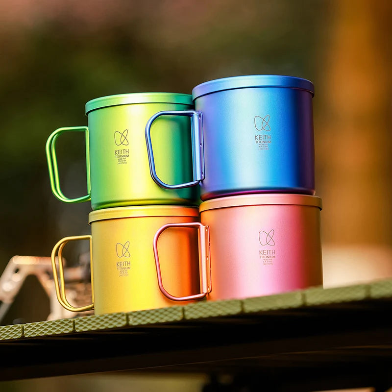 KEITH Titanium Radiant Spectrum Cup with Handle 400ml