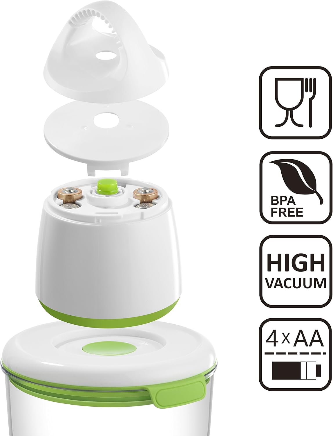 FOSA Vacuum Food Storage Starter Set – Turtle Pump + 3 Containers