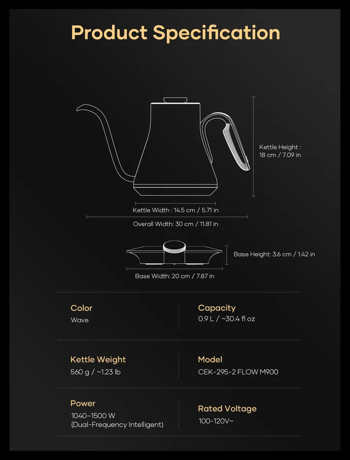 Cocinare Artisan Collection Wave Electric Kettle