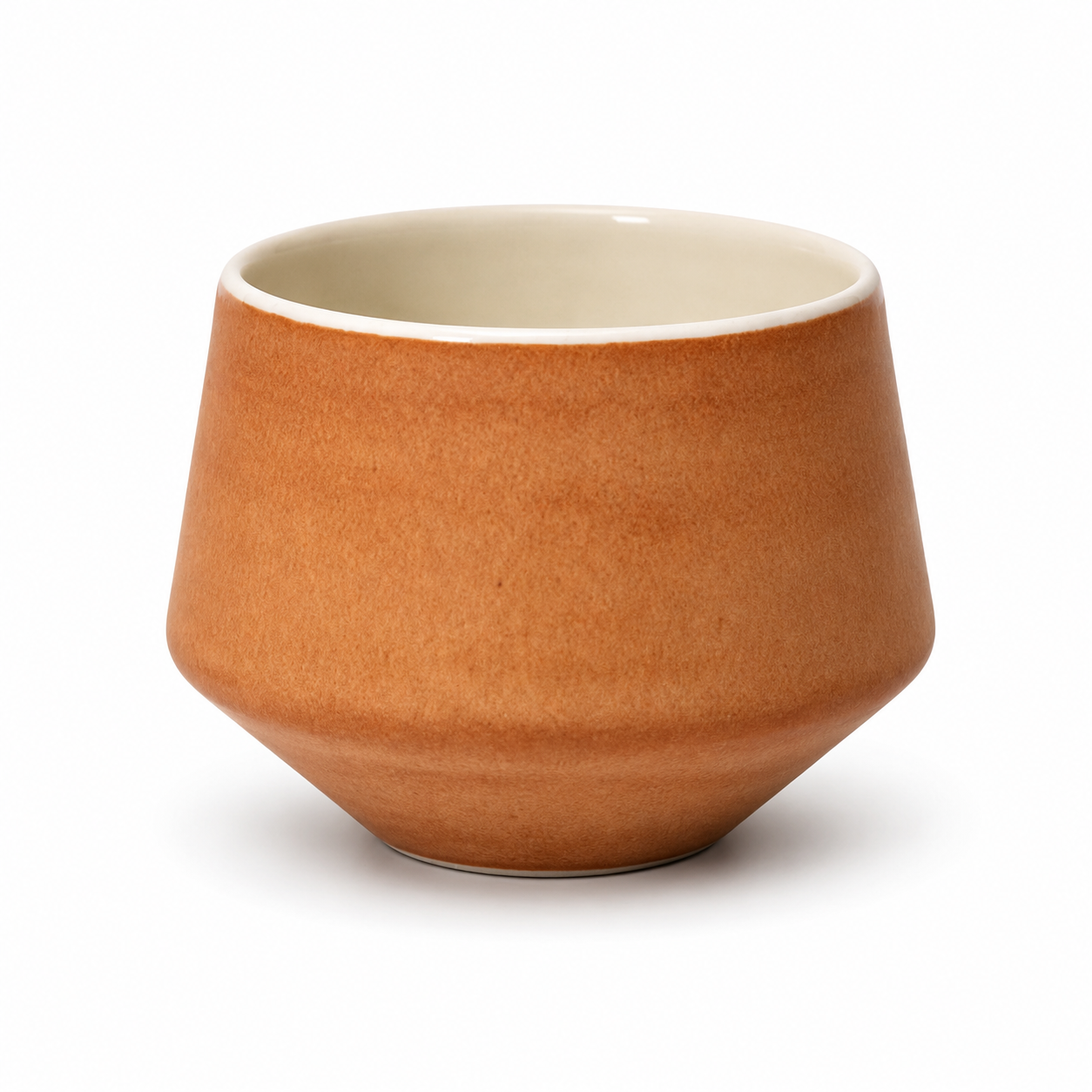 Handmade Porcelain Coffee Cup | MK Studio | Brown brick