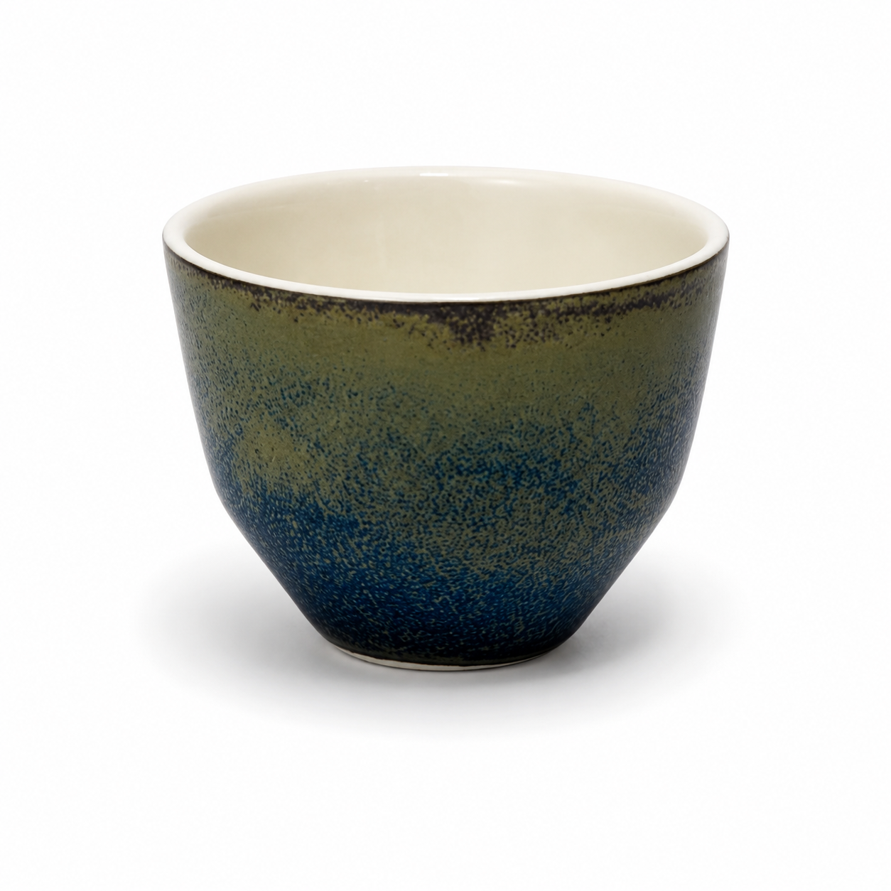 Handmade Porcelain Coffee Cup | MK Studio | Turquoise spot