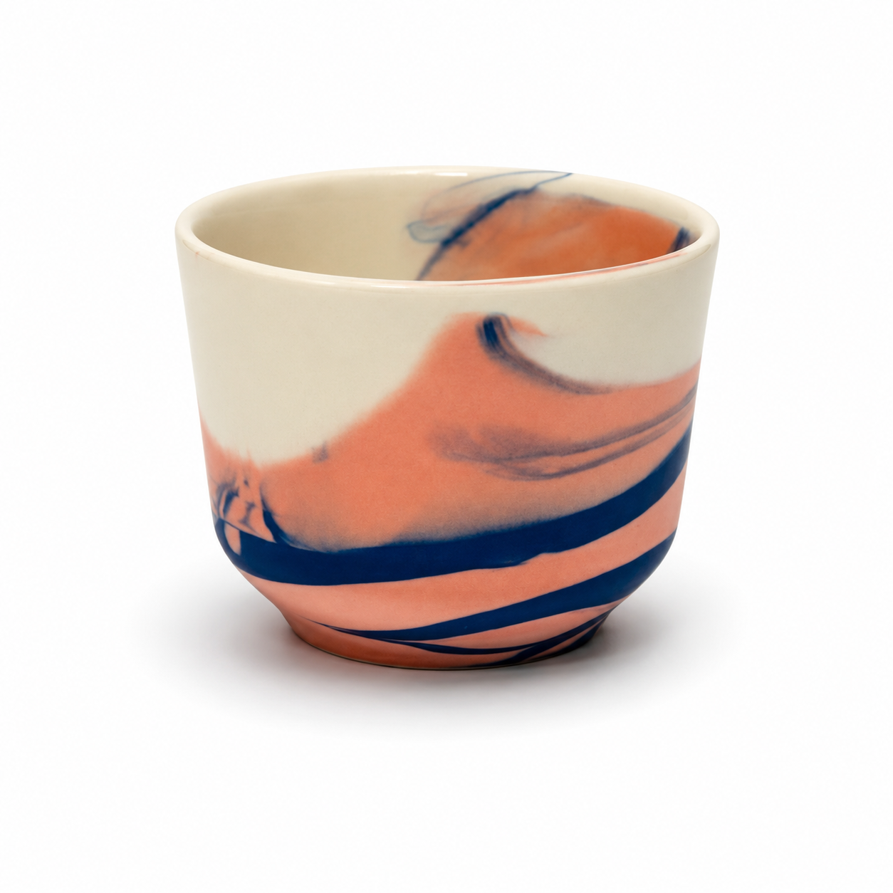 Handmade Porcelain Coffee Cup | MK Studio | Wave