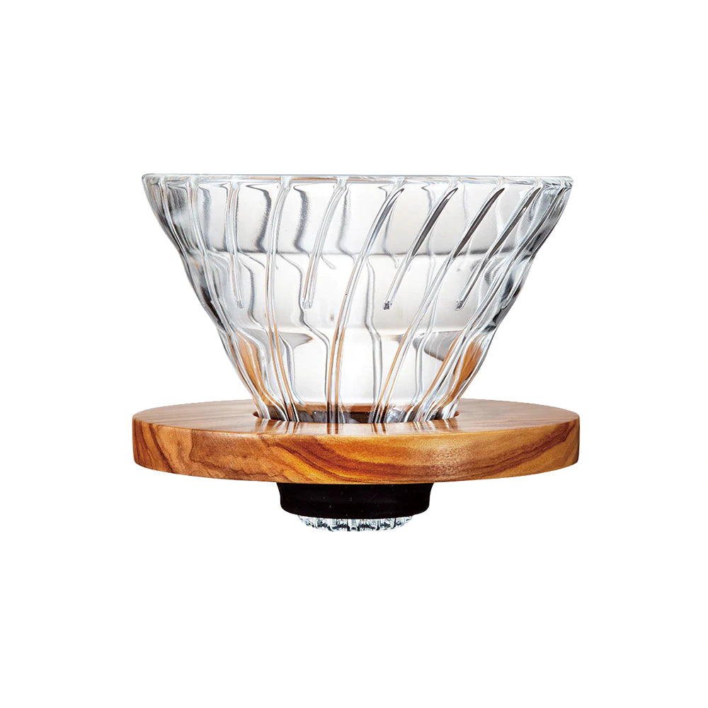 HARIO V60 Glass Dripper Olive Wood