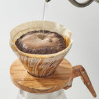 HARIO V60 Glass Dripper Olive Wood