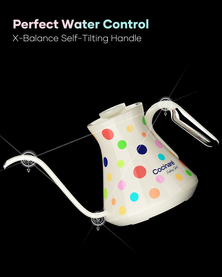 Cocinare Color-Changing Collection Polka Electric Kettle