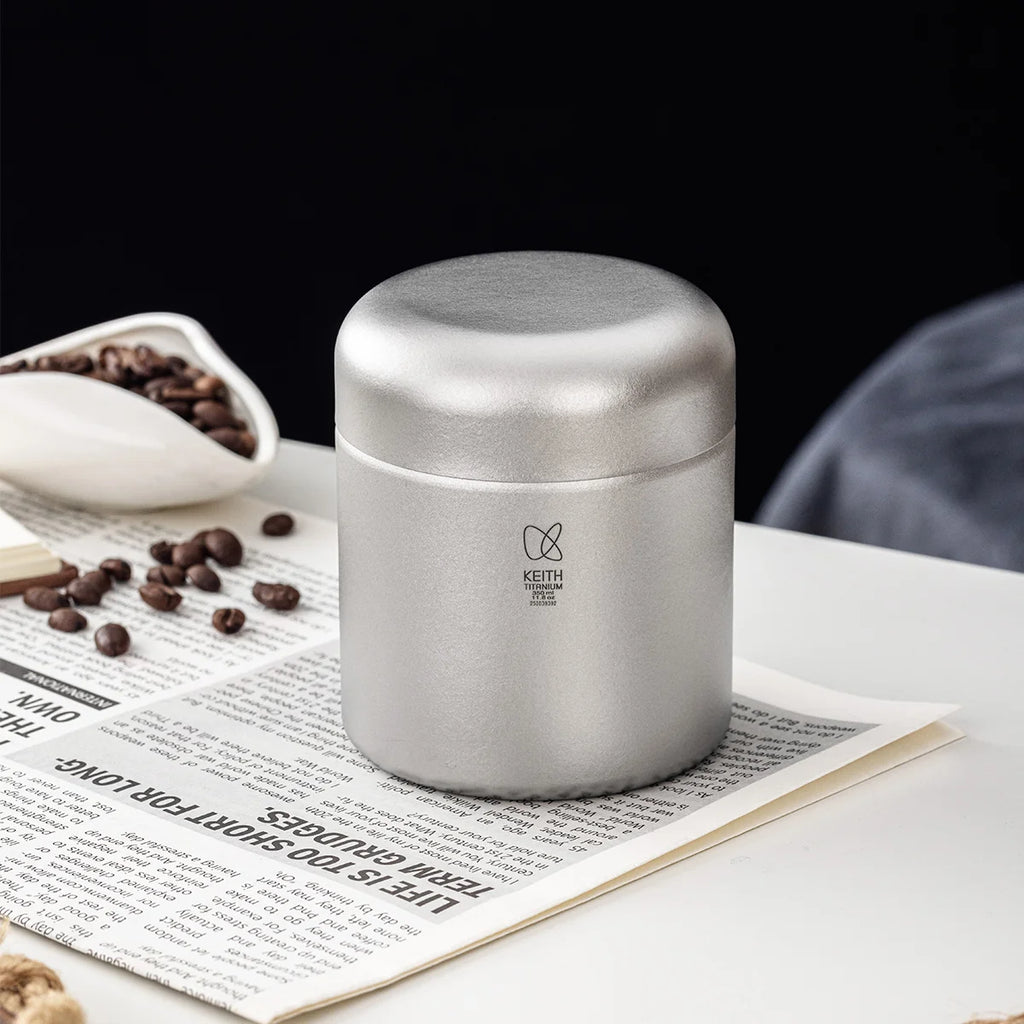 KEITH Titanium Ti3621 Coffee Canister with Measuring Spoon 350ml