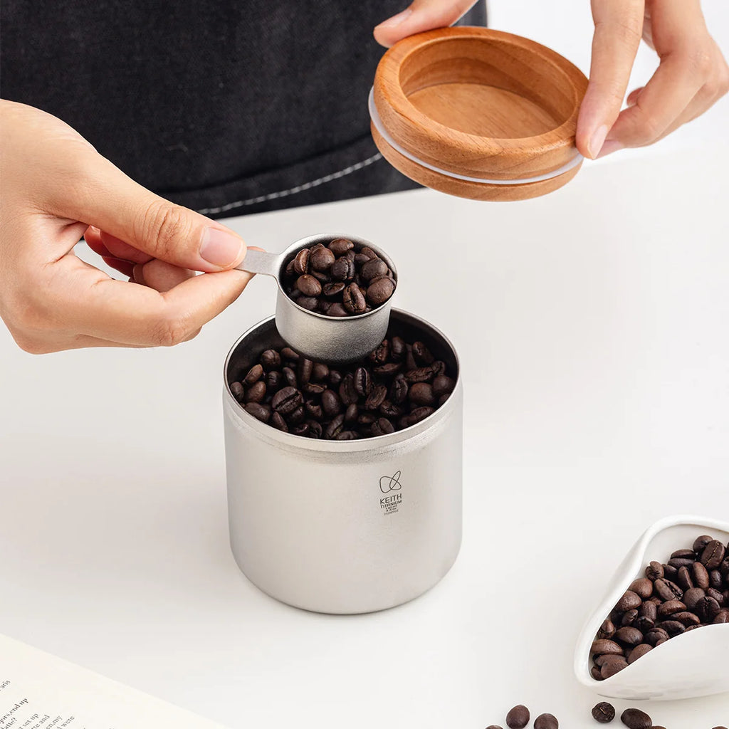 KEITH Titanium Ti3621 Coffee Canister with Measuring Spoon 350ml