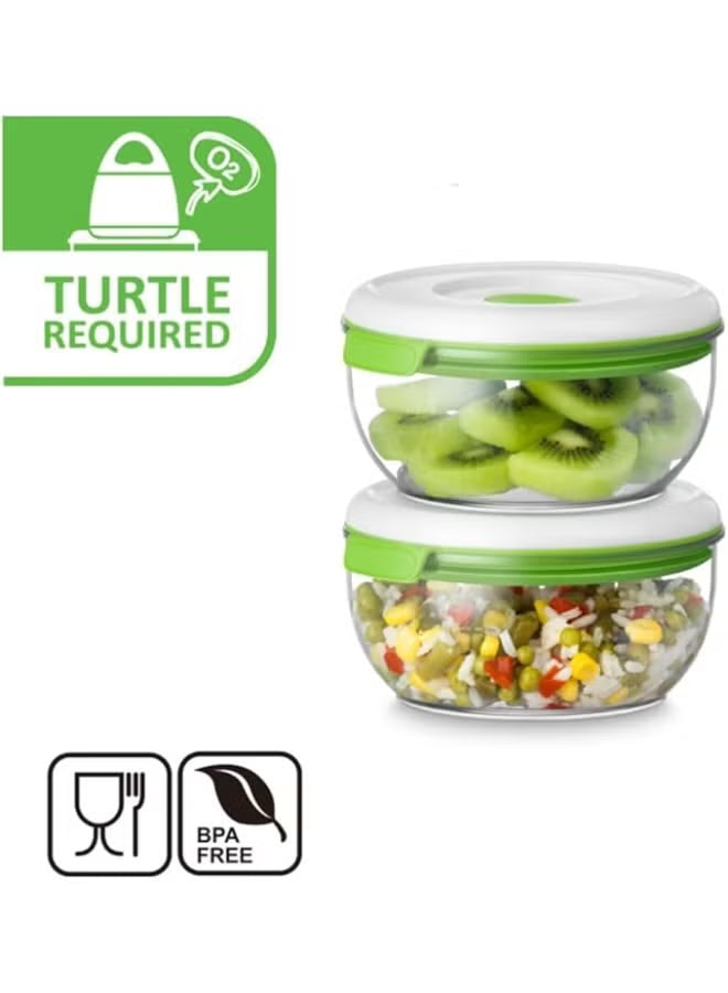FOSA Vacuum Seal Food Storage Containers 600ml – 2 Pack