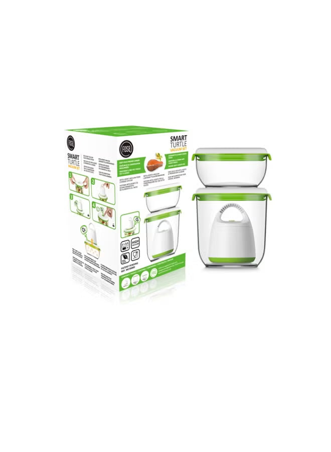 FOSA Smart Vacuum Food Storage Starter Set – Pump + 600ml & 1350ml Containers