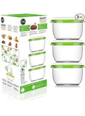 FOSA Vacuum Seal Food Storage Containers 850ml – 3 Pack