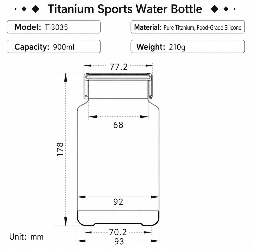 KEITH Titanium Bayonet-Cap Bottle with Sleeve