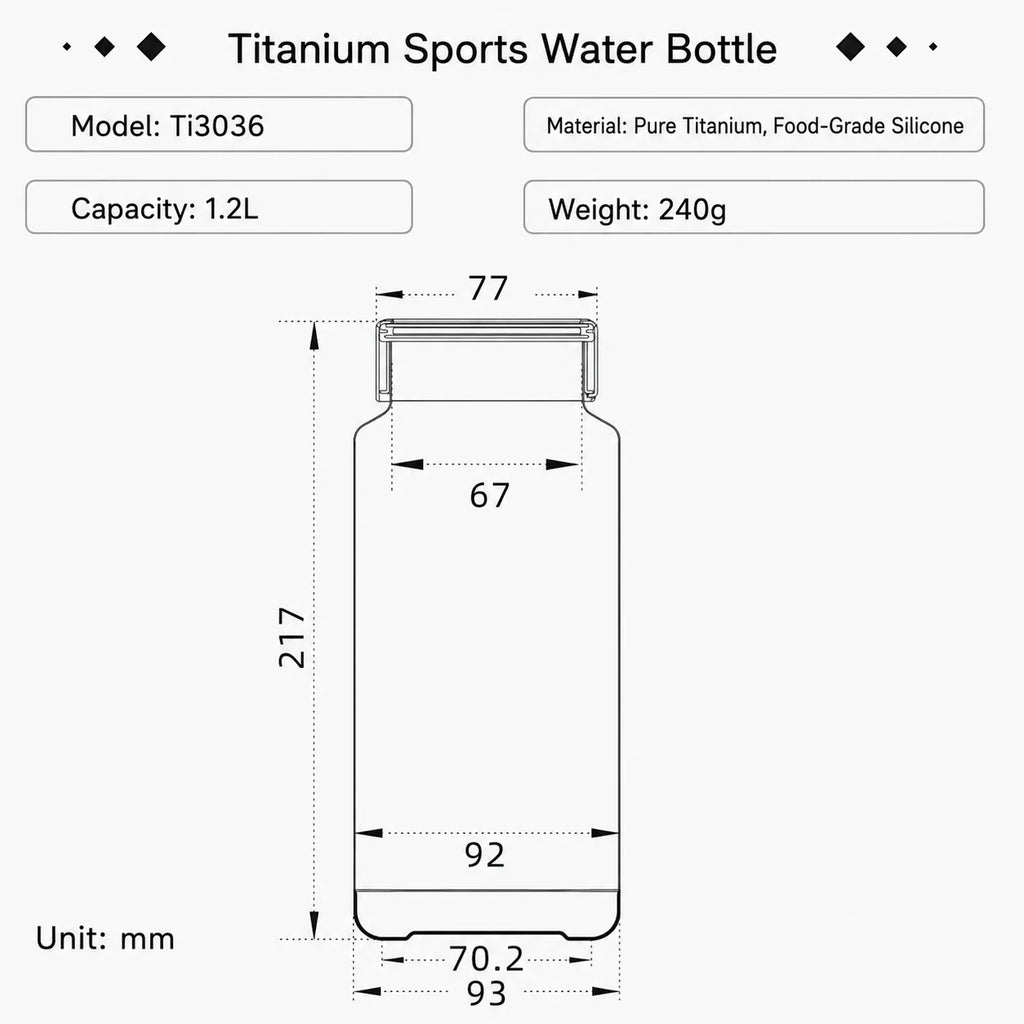 KEITH Titanium Bayonet-Cap Bottle with Sleeve