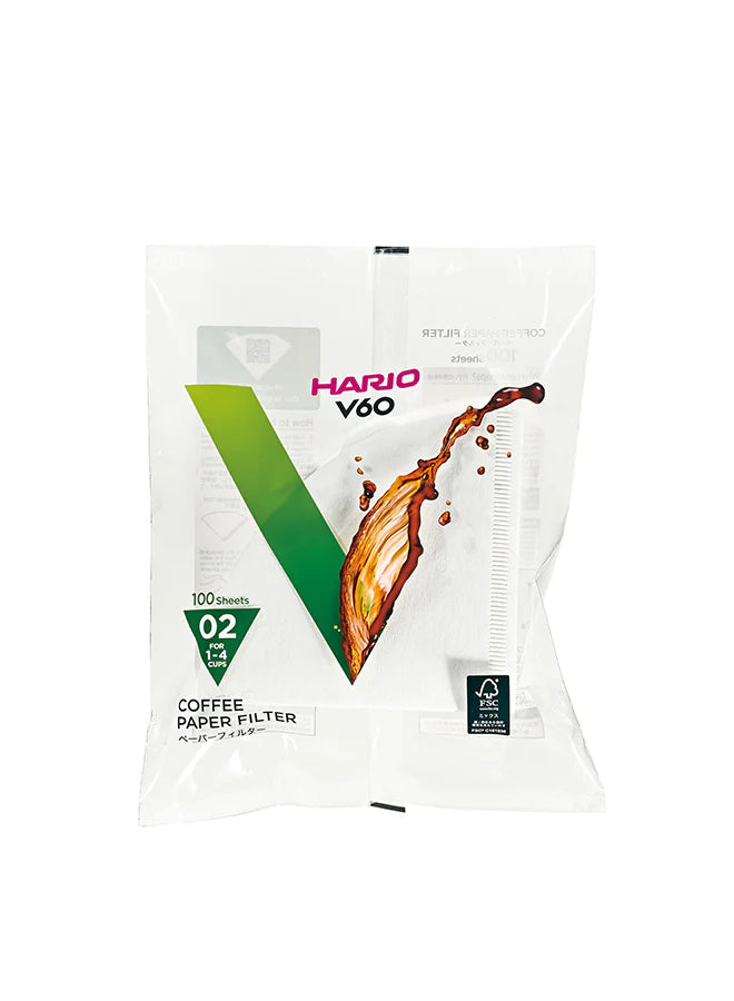 HARIO V60 Paper Coffee Filters Size 02 – 100 Sheets
